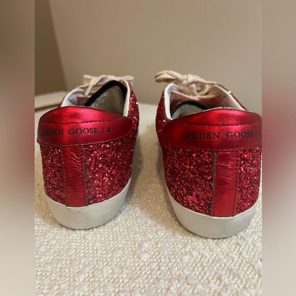 Golden goose superstar glitter women’s tennis shoe, size 8 - Picture 6 of 12